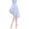 imageDaydance Teen Girls Women Ballet Skirts Asymmetrical Side Dip Sheer Chiffon Dance Skirts for LeotardsBluehooks