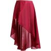 imageDaydance Teen Girls Women Ballet Skirts Asymmetrical Side Dip Sheer Chiffon Dance Skirts for LeotardsBurgundyhooks
